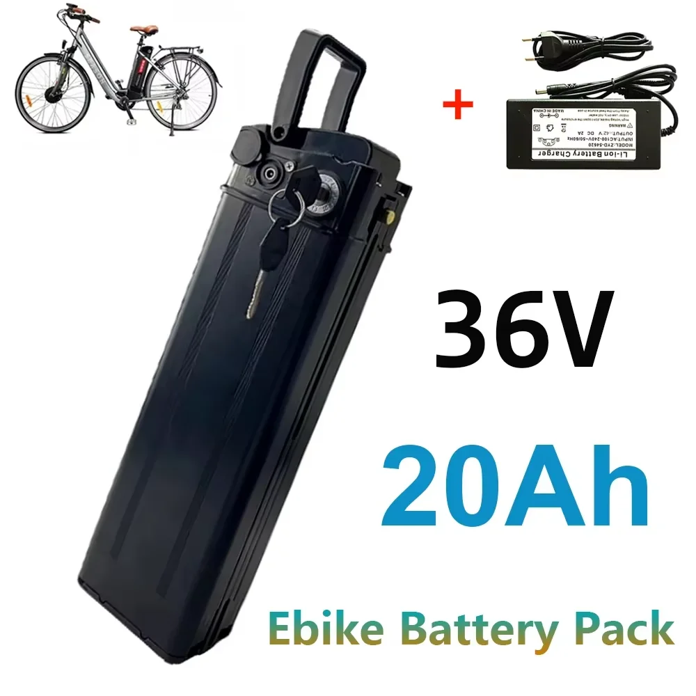 

Electric bicycle battery 36V 20000mAh For Silver Fish Battery 18650 Lithium Ion Battery 250W 350W 500W 1000W Motor With charger