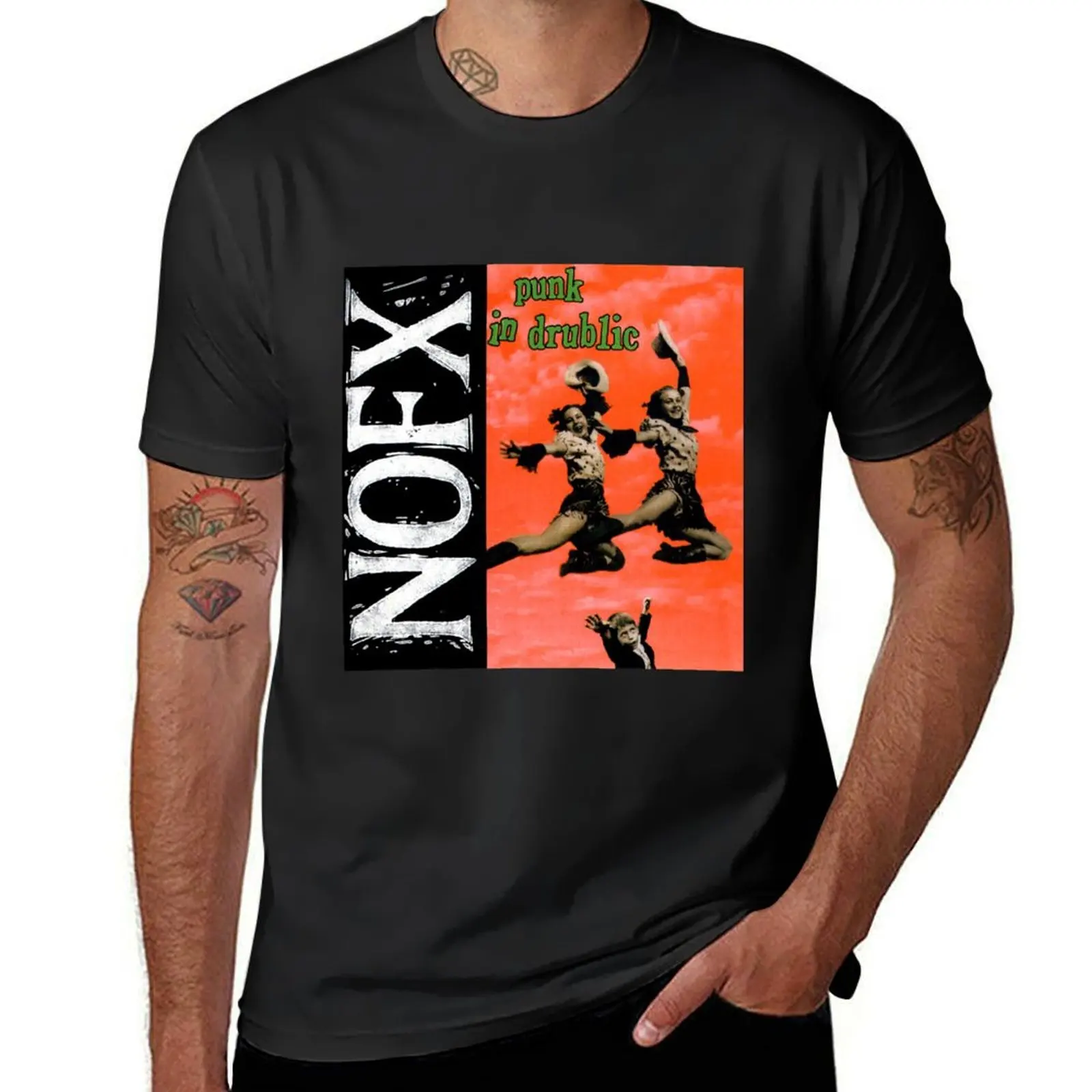 NOFX punk in drublic T-Shirt oversizeds boys animal print vintage clothes boys whites men t shirts