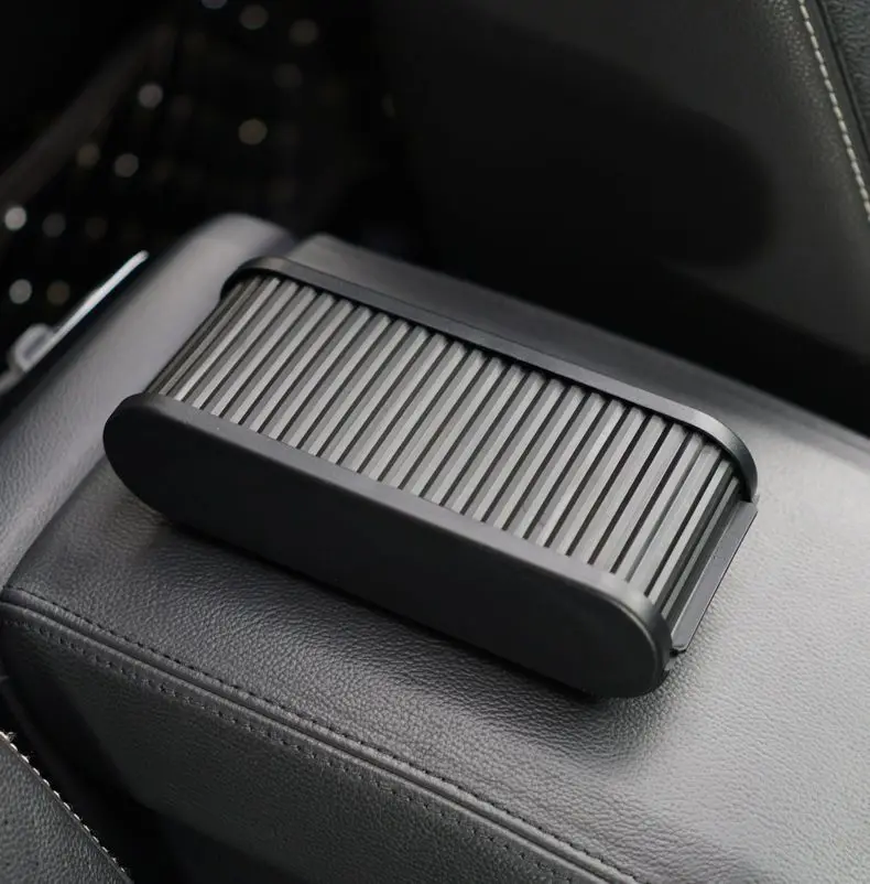 Car Center Console Storage Box, Universal Dashboard Organizer with Lid, Telescopic Coin Glasses Holde - view 5