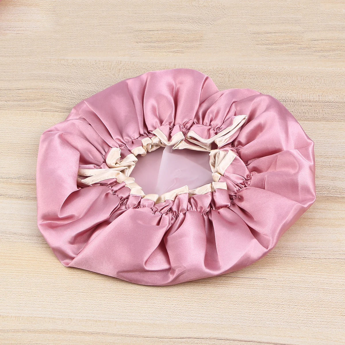 

1Pcs Thickened Waterproof Double Layer Shower Hat Elastic Bath Cap Soft Durable for Shower Spa Makeup Cleaning