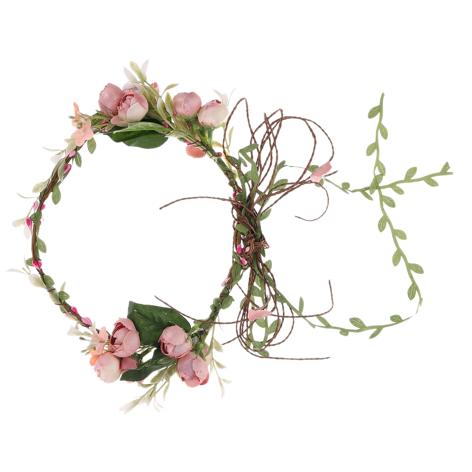 قطعة واحدة من عصابة رأس على شكل زهرة الورد الواقعية للنساء، غطاء رأس مزين بالزهور لحفلات الزفاف وأعياد الميلاد، ديكور العروس #2