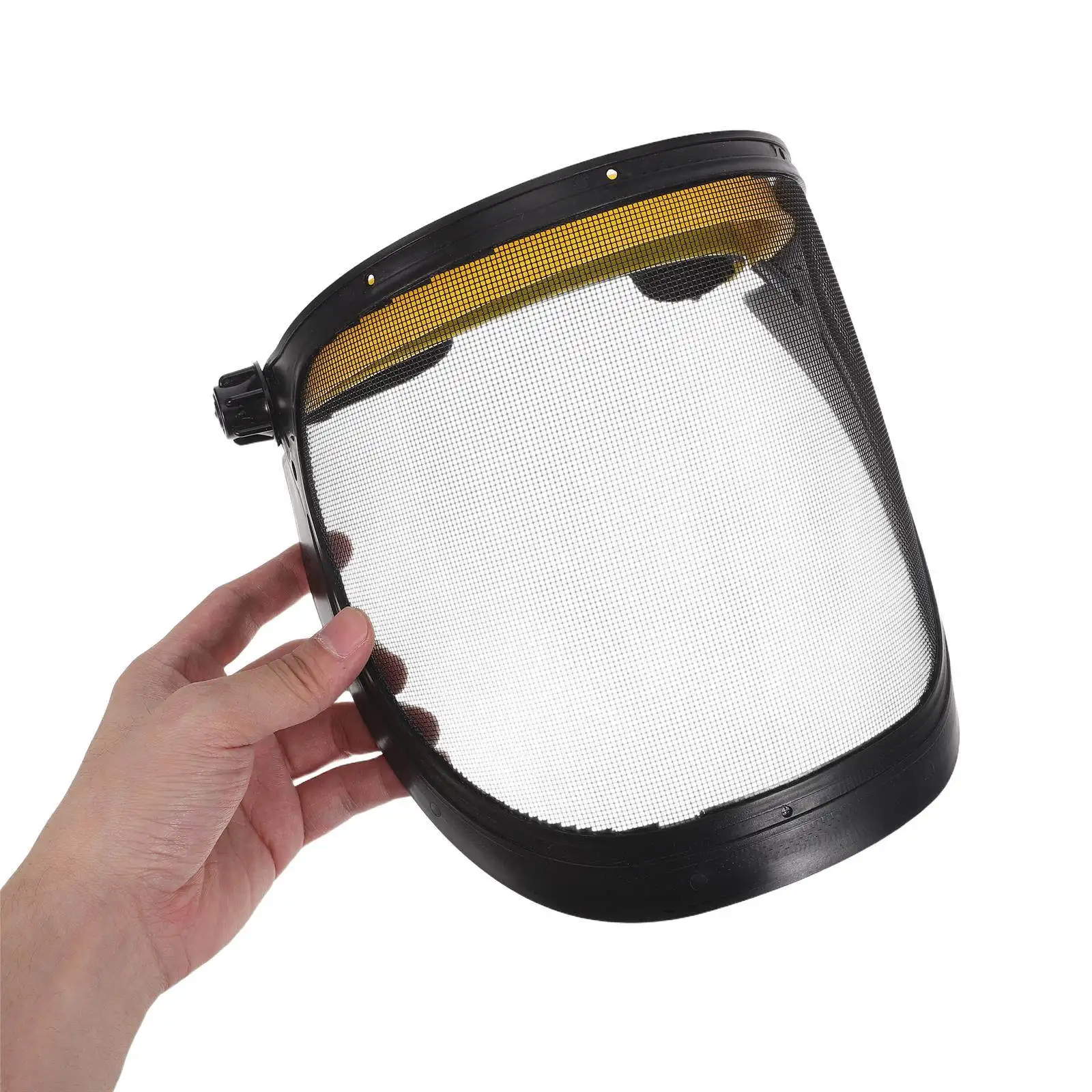 Outdoor Breathable Mesh Face Shield Protective Mask for Lawn Mower Yard Work Garden Safety Yellow Face Mask for Mowing Grass