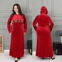 jelaba femme musulman vistidos largos arabe abaya mujer musulmana Vestido con capucha y bolsillo de diamante para mujer, ropa musulmana para fiesta de Ramadán, moda de Oriente Medio, novedad