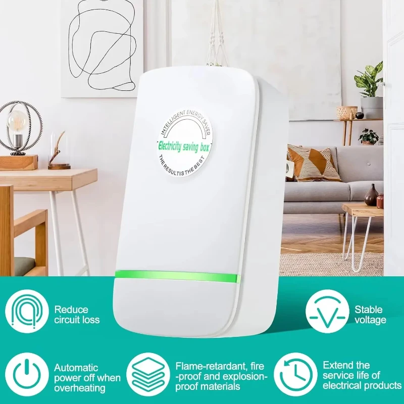 2025 Update Intelligent Power Saver Home Energy-saving Device High Efficiency Electricity Saving Box US/EU Plug 90V-250V - Image 4