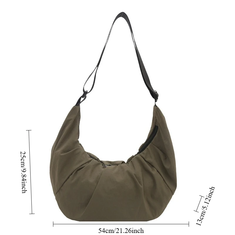 حقائب كروس ذات سعة كبيرة للنساء والرجال، حقائب كتف كاجوال عصرية، حقائب هوبو كاجوال ومتعددة الاستخدامات للتنقل اليومي #6