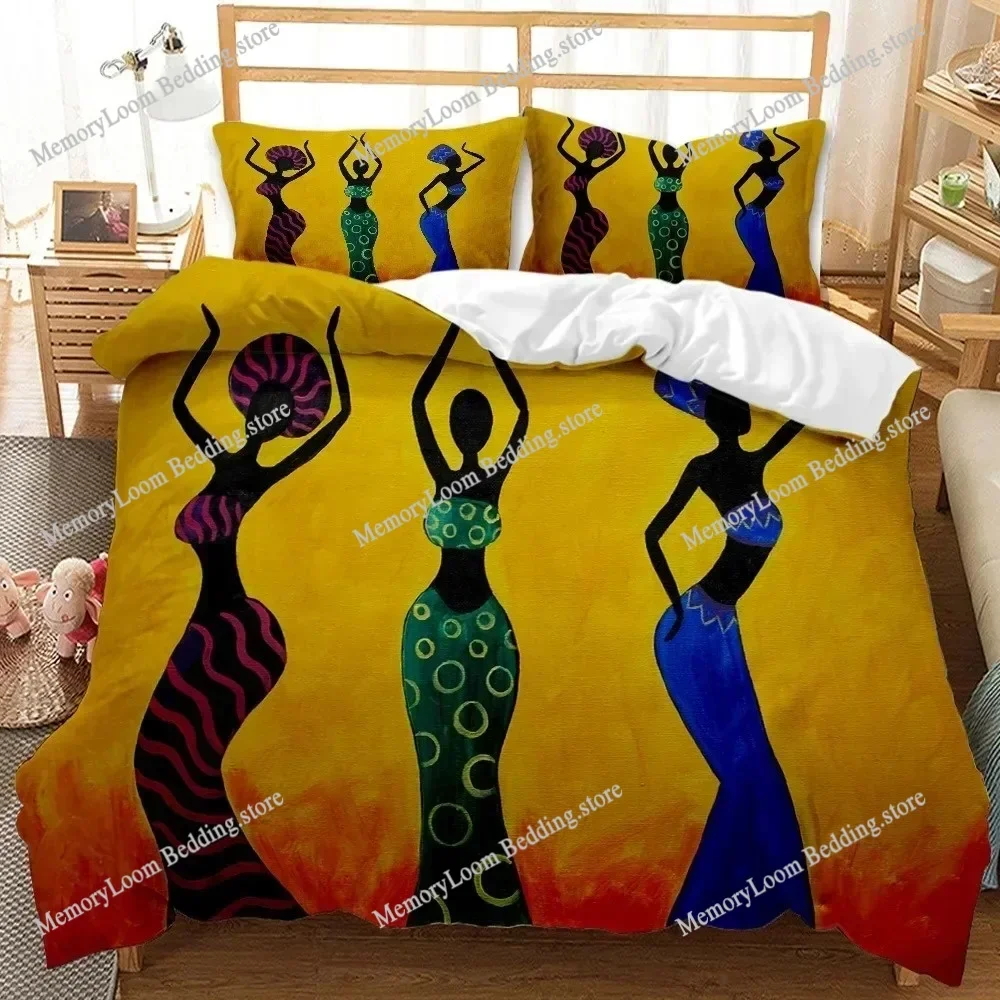 

Fashion Trend Modern African Ethnic Afro Bedding Set Single/Twin Size Duvet Cover 3D Print Stylish Soft Home Textile Set
