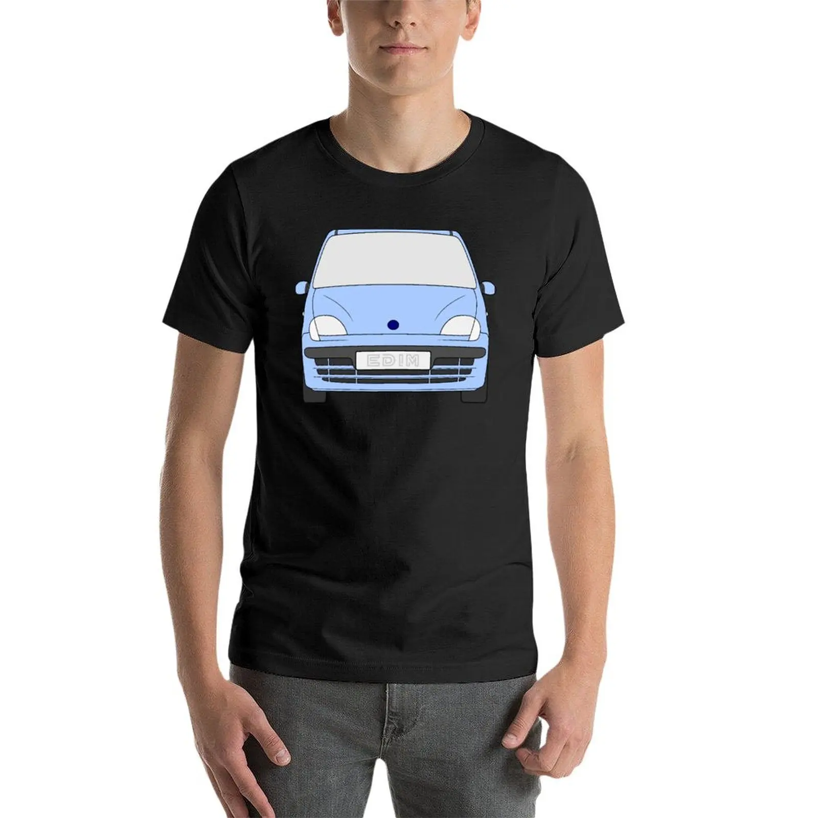 Fiat Seicento 1997-2010 baby blue color T-shirt summer clothes plus sizes mens t shirts pack