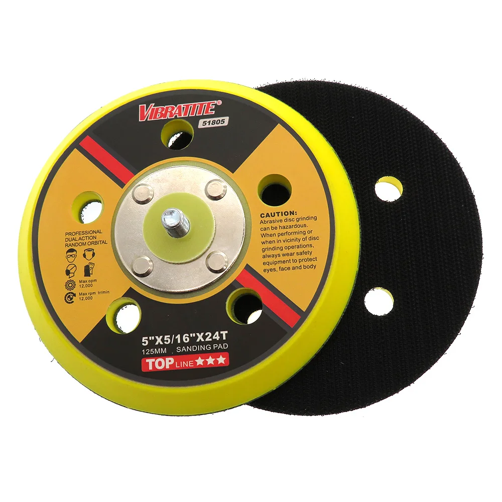 5 Inch Dual-Action Hook & Loop Molded Urethane Flexible Backing Plate for Random Orbital Sander Car Polisher