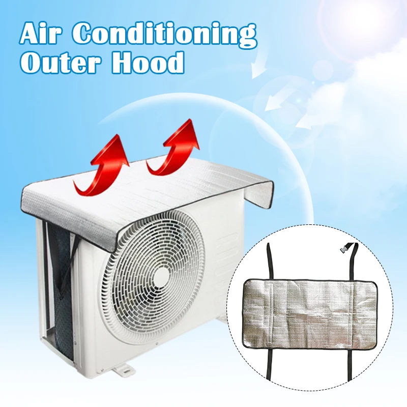 Air Conditioner Protective Cover Aluminum Foil Insulation Film Outdoor Rainproof Dustproof Sun Exposure Energy-saving Sleeve