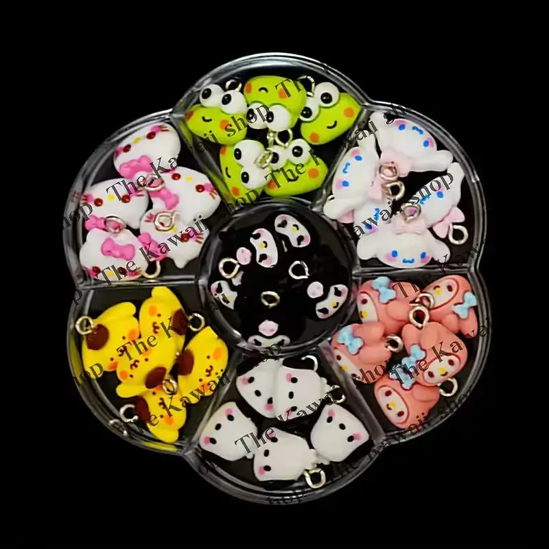 28 ciondoli a forma di cartone animato, forniture fai da te per collane, catene di maglioni, orecchini, portachiavi, regalo per gli amanti dell'artigianato, perline anime, C