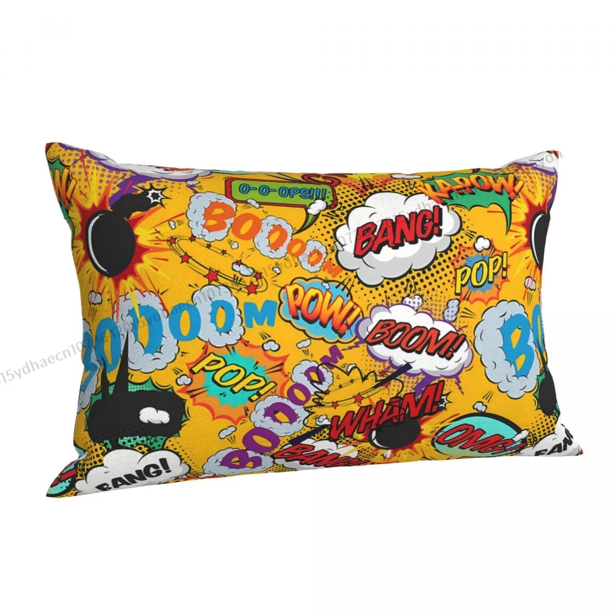 Pop Art Shout Outs Fun Design Printed Pillow Case Retro Comic Book Backpack Coussin Covers Washable Chair Decor Pillowcase