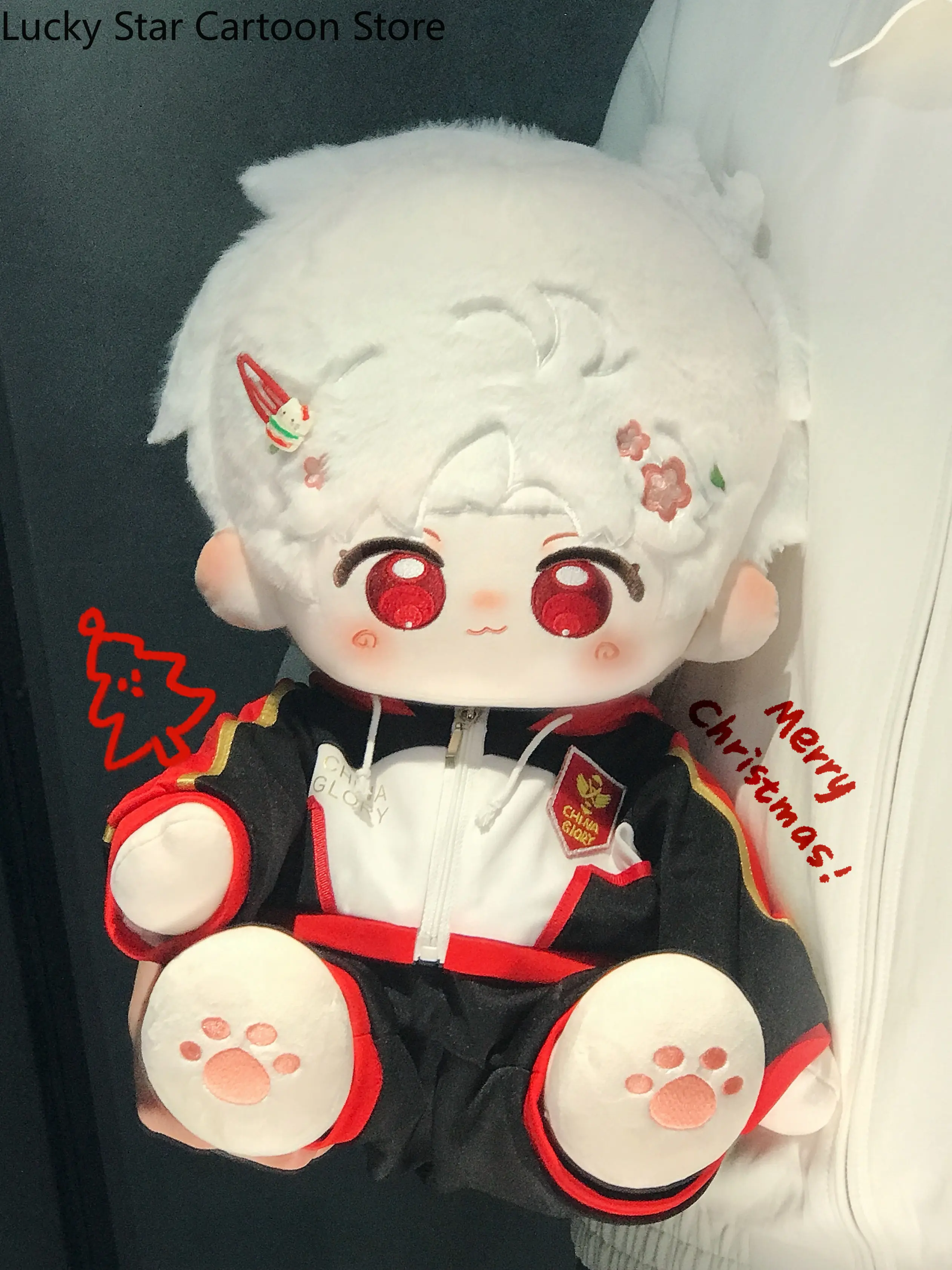 

New Anime Love and Deepspace Caleb Sylus Xavier Zayne Rafayel Cosplay Cartoon Sitting Position Fluffy Maumet Puppet Throw Pillow