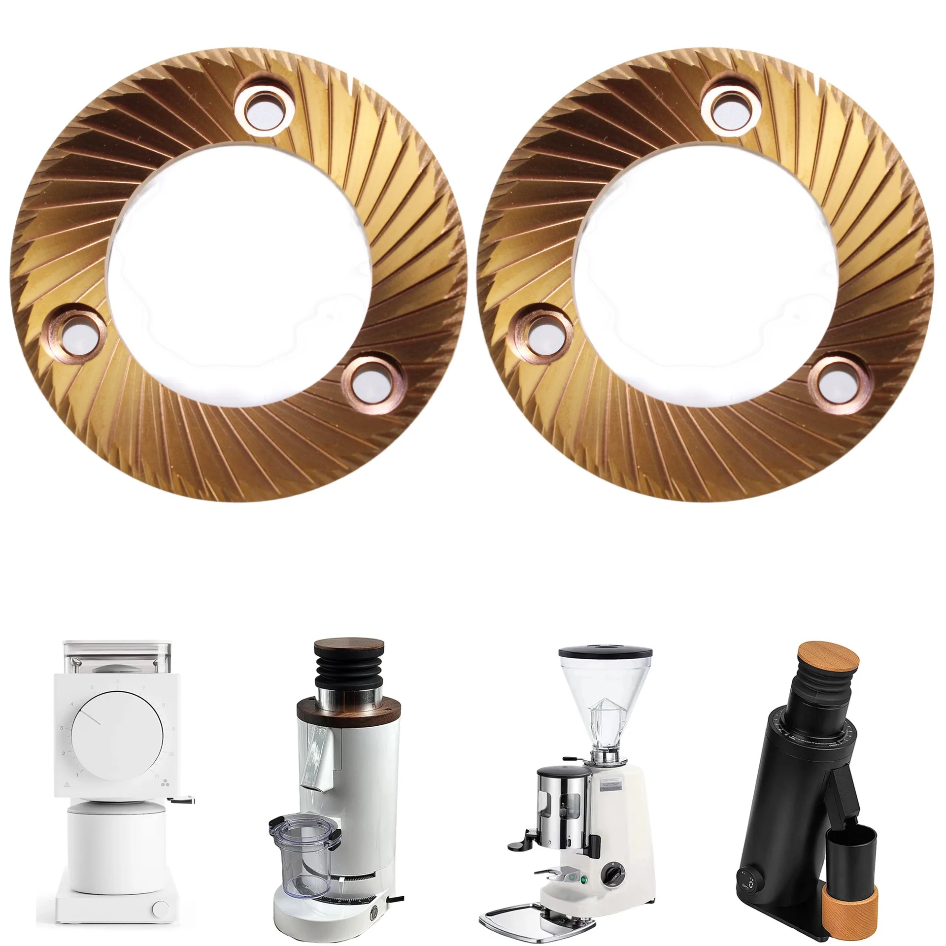 High-Uniformity Espresso Grinding 64mm Flat Burrs Compatible With DF64, DF64P, DF64E, DF64V, Mazzer Super Jolly and Mini-E