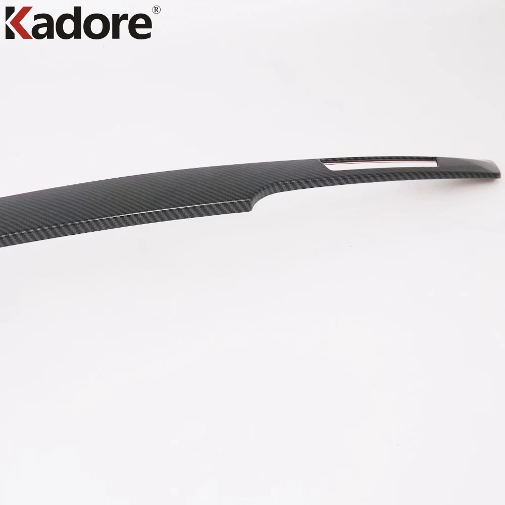 Rear Trunk Lid Cover Trim For Kia Seltos 2019 2020 2021 2022 Carbon Car Tailgate Molding Garnish Strip Exterior Accessories