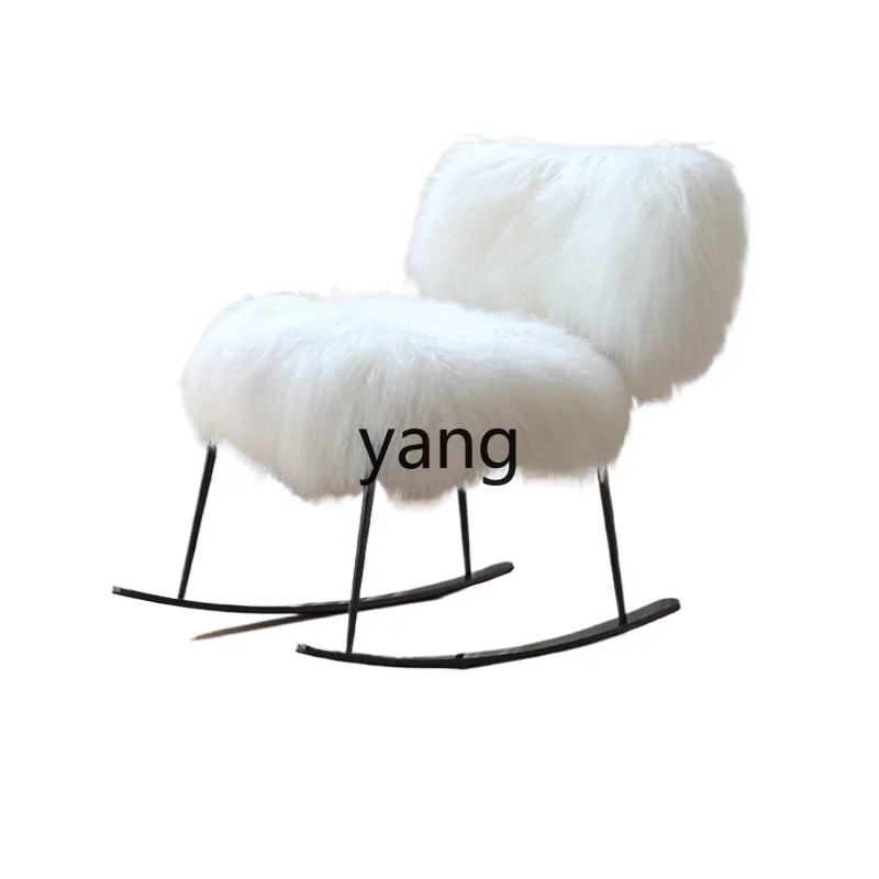 LTT.，dressing chair light luxury balcony living room hair leisure chair wool single chair