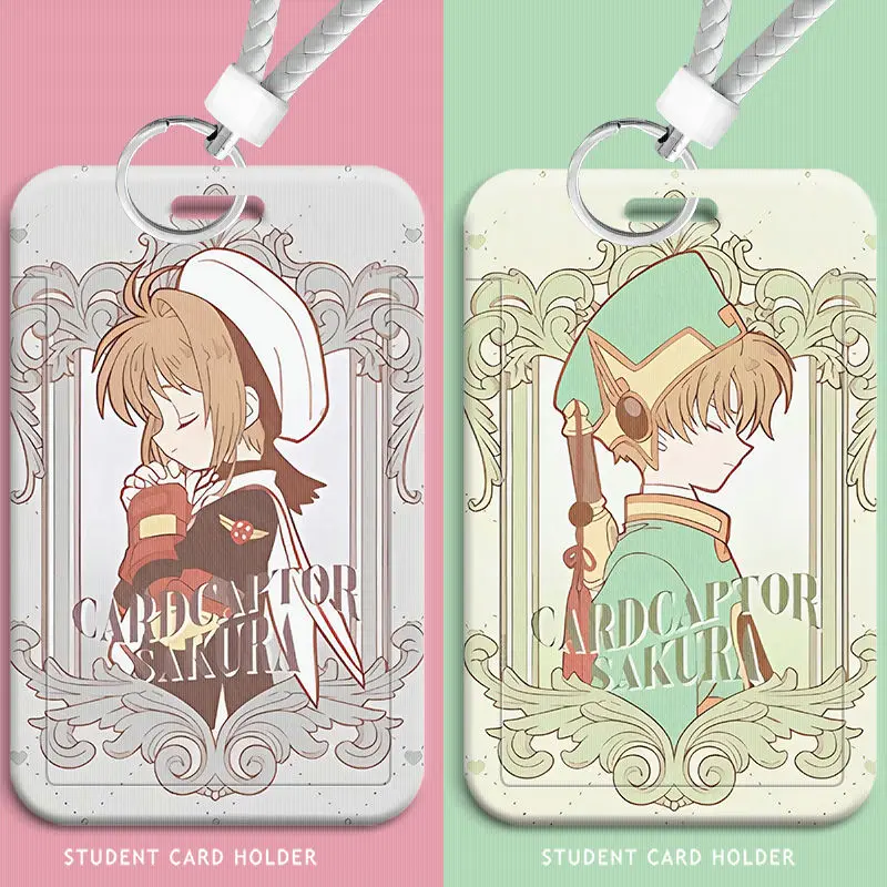 Cartoon Anime Card Captor Sakura Credit Key Holder Keychain Student Card Cover Bank ID Key Case Mini Card X388