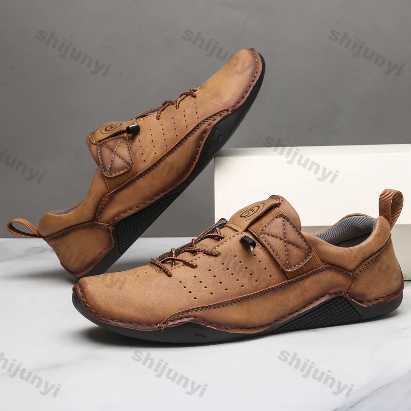 

Men's Blue Minimalist Casual Business Shoes, Slip on Loafers, Comfortable Daily Walking and Hiking Luxury Man Shoes 2025 Gift