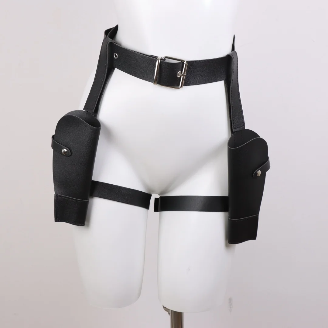 Halloween PU Leather Waist Cover Western Cowboy Style Decorative Belt Cosplay Role Play Prop Accessories Available for Men Women