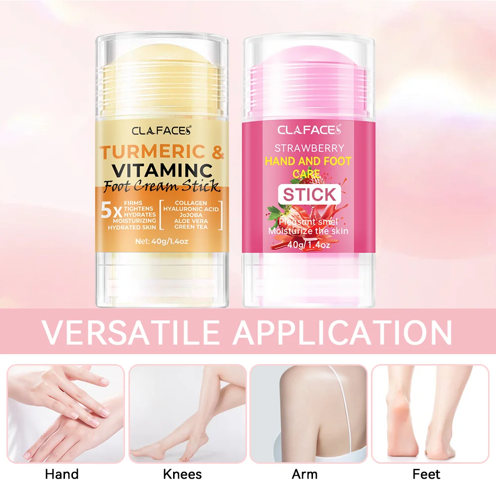 مجموعة كريم القدم CLAFACES Strawberry VC لإصلاح الكعب، وعلاج الكعب المتشقق، ومرطب بشرة القدم، والاستخدام على مدار العام، #6