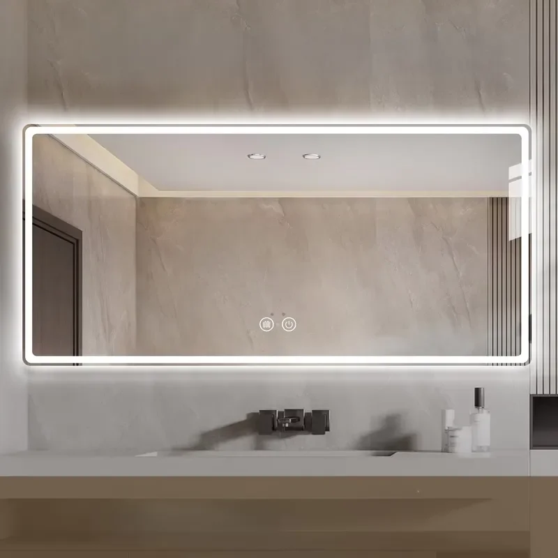 for IP44 LED Bathroom Mirror Anti Fog Touch Wall Mounted Smart Mirror Modern Design with Lighting Function Hotel Hot Selling