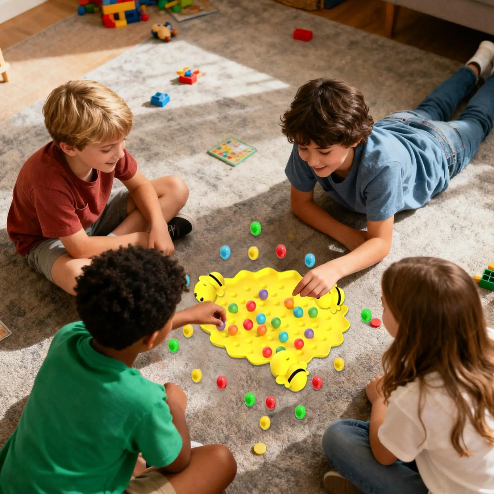 Pädagogisches magnetisches Bienenspielzeug – tragbares Familien-Partyspiel für Kinder, Erwachsene, Gruppen, Multiplayer, Reisen, Outdoor, Indoor, Garten, Picknick