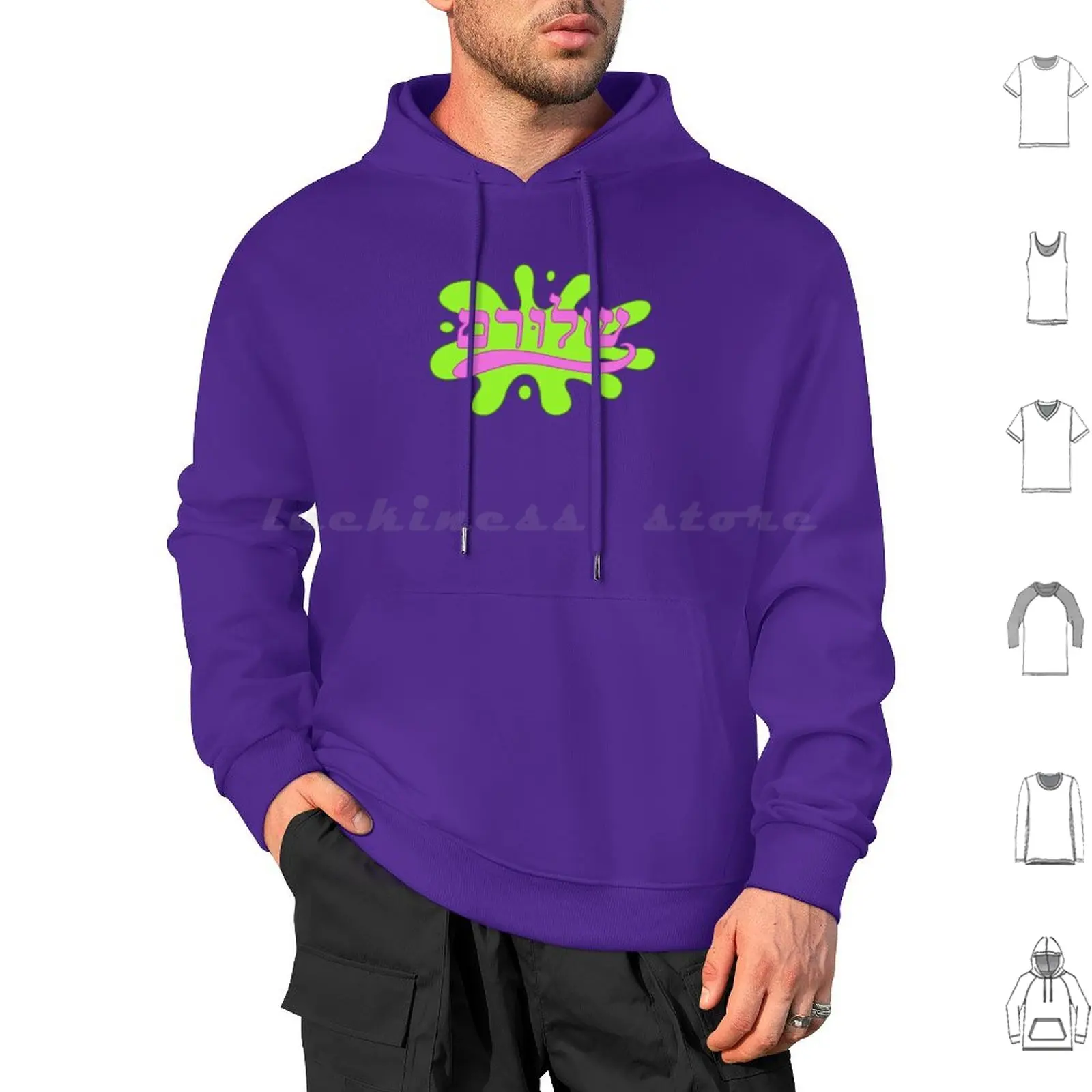 Slurm Hebrew Logo Hoodie cotton Long Sleeve Slurm Hebrew Zoidberg Cola Drink Bender New New York Science Fiction Sci Fi Future