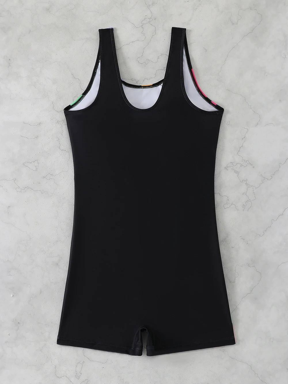 Traje de baño de una pieza estampado 2026 para mujer, estilo conservador, acolchado, sin mangas, para natación y playa