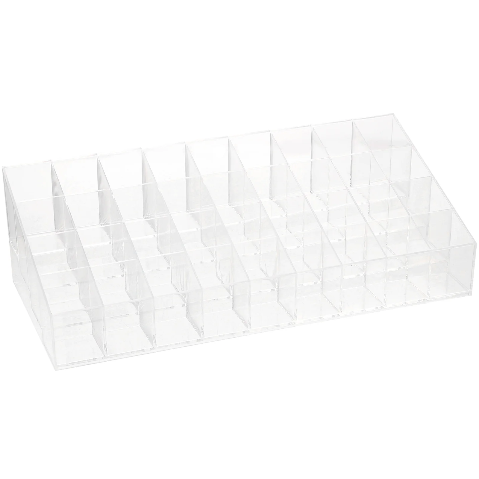 Lipstick Organizer Transparent Makeup Storage Box Large Capacity for Lip Gloss Dip Powder Desktop Holder Vanity