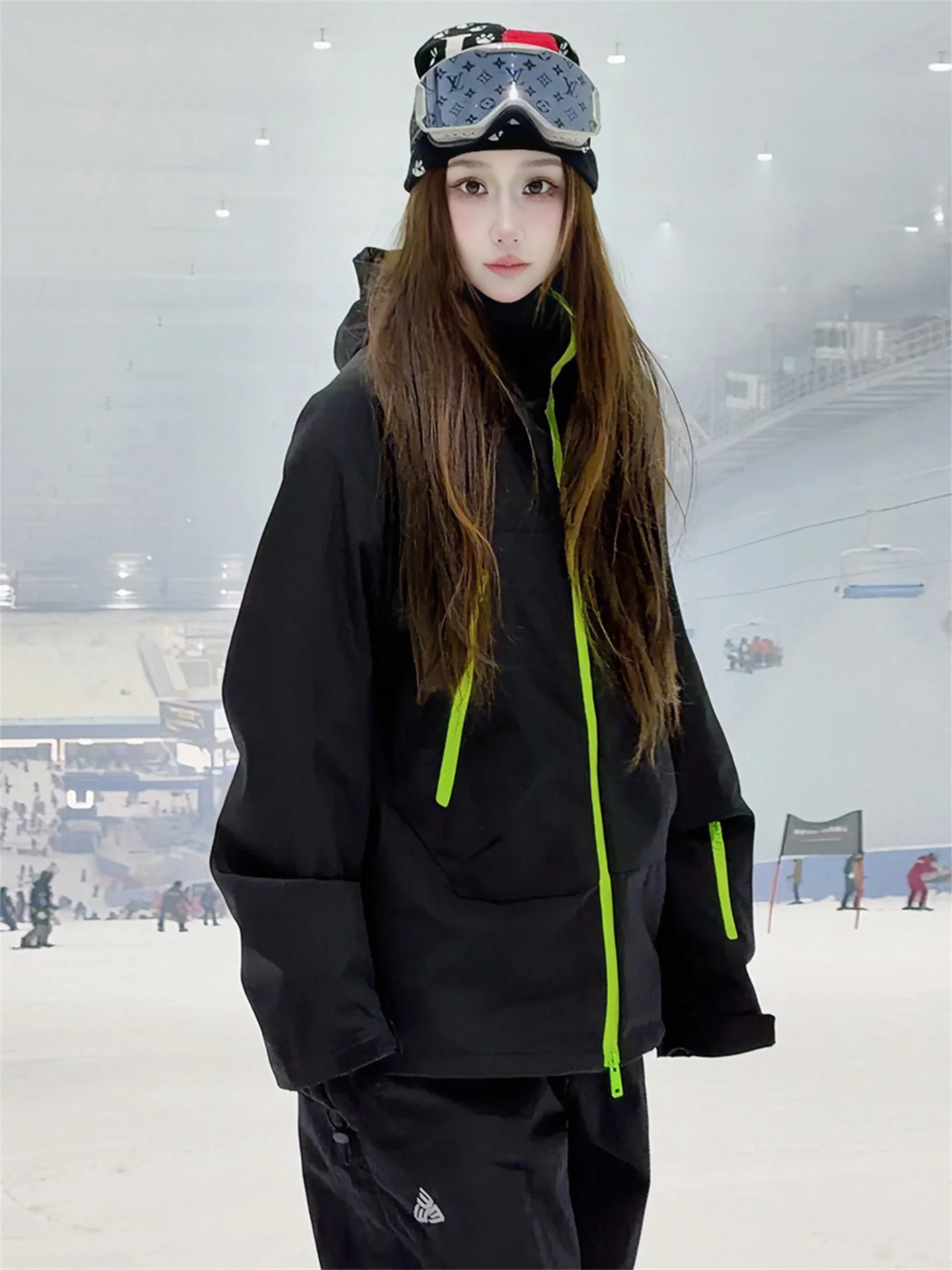 

Зимний комплект для активного отдыха: ветрозащитная и водонепроницаемая куртка и брюки для катания на лыжах, с длинными рукавами и штанинами, молодежная повседневная спортивная одежда