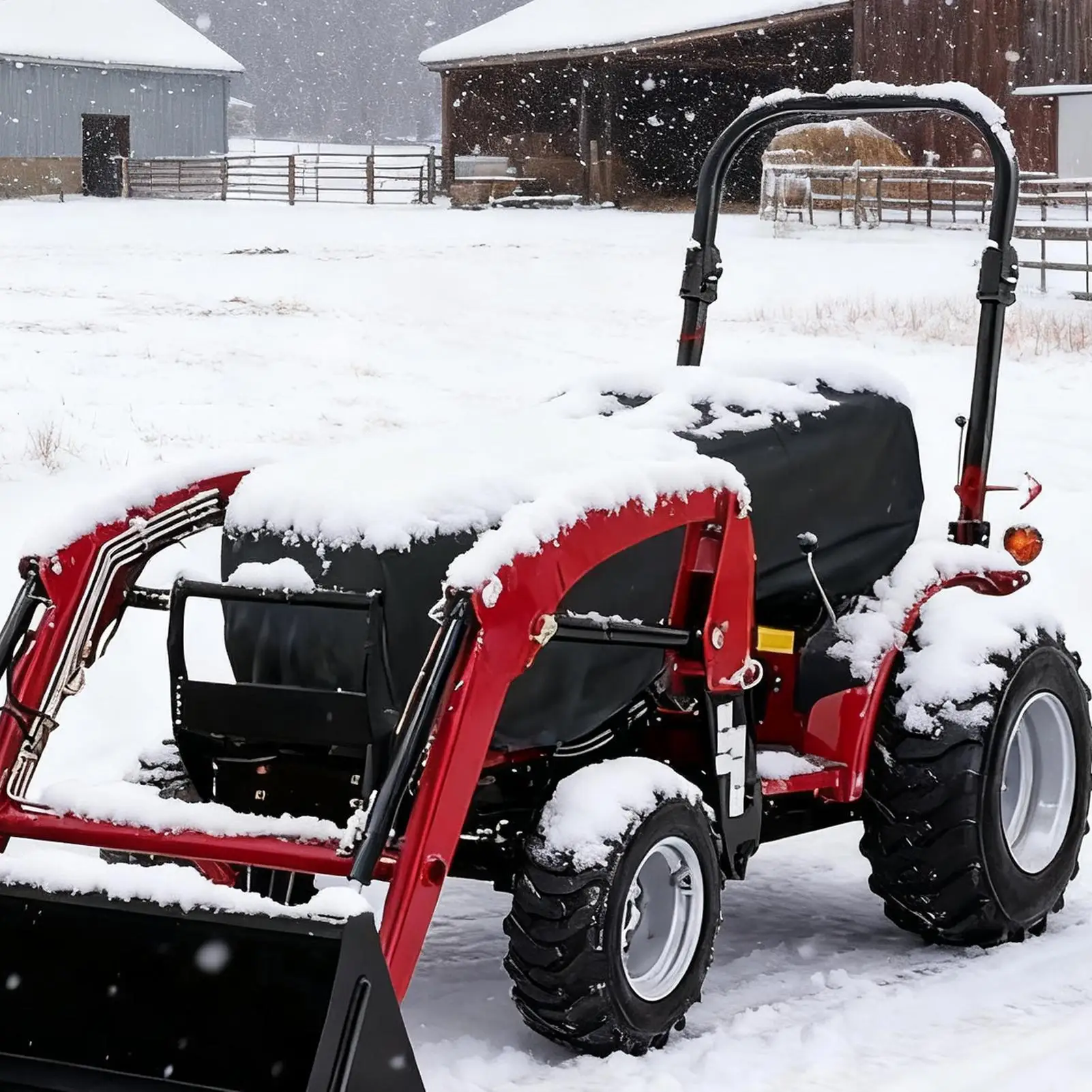 

Lawn Mower Cover UV-Resistant Mower Protector High-Density Tractor Cover For Backyard Garden Farming Agriculture Garage Shed