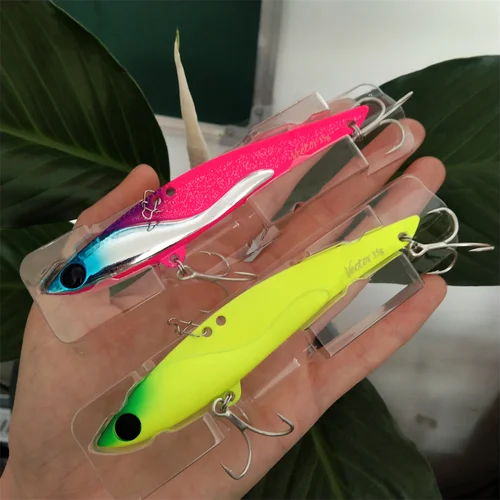 TSURINOYA-señuelo de pesca Teppan VIB, 1 unidad, 35g, VECTOR, 105mm, vibración, costa, pesca, fundición larga, cebo duro de Metal, lengüeta de lubina