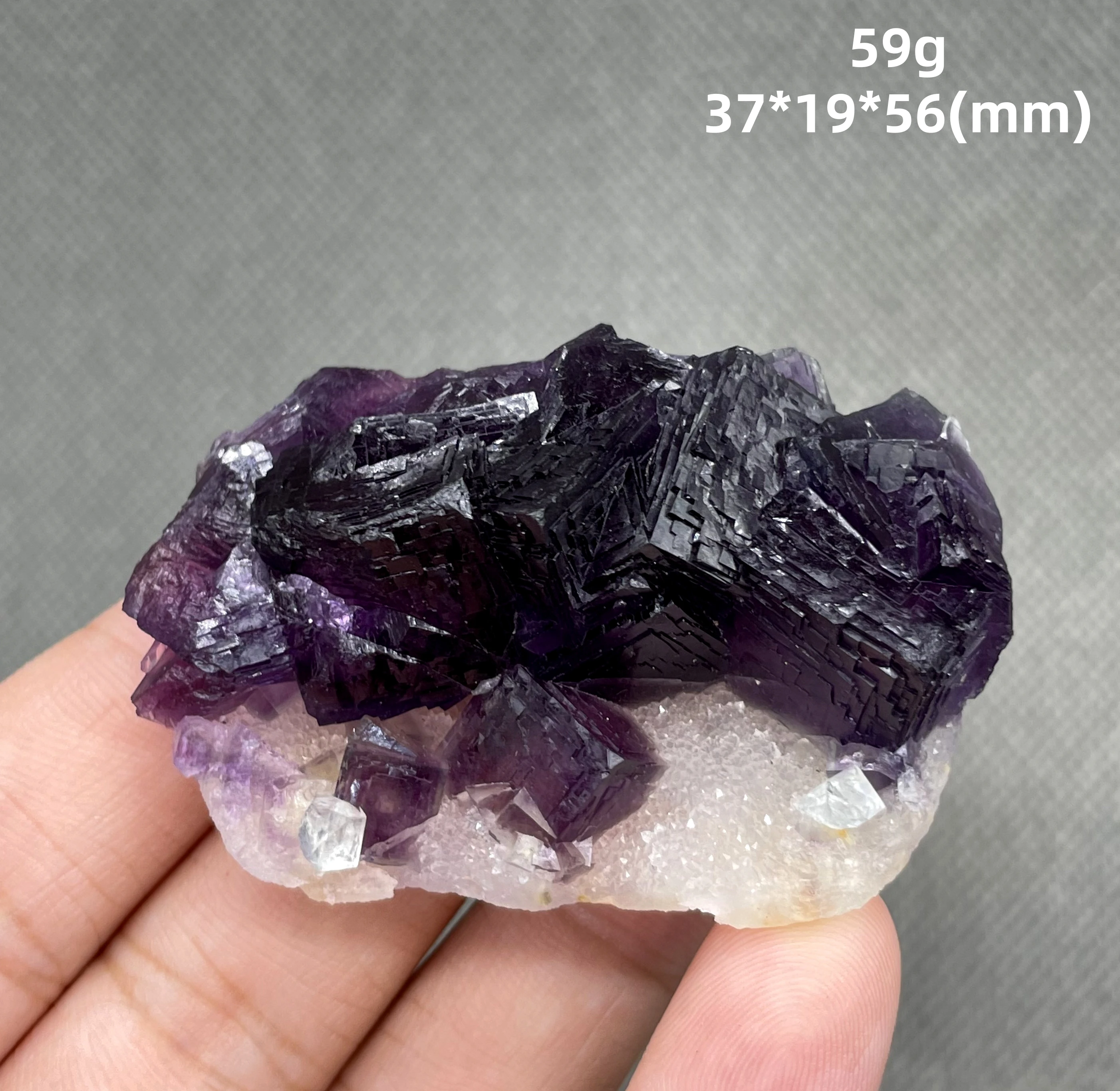 

NEW! 100% Natural ZHEJIANG cube purple fluorite mineral specimen Stones and crystals Healing crystal