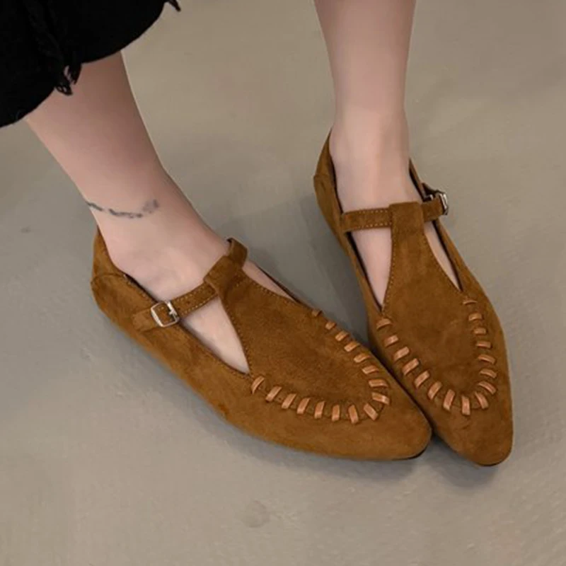 

Женские лоферы с острым носком, замшевая повседневная спортивная обувь на плоской подошве, модная роскошная женская обувь, осень 2024, уютная обувь Zapatos De Mujer