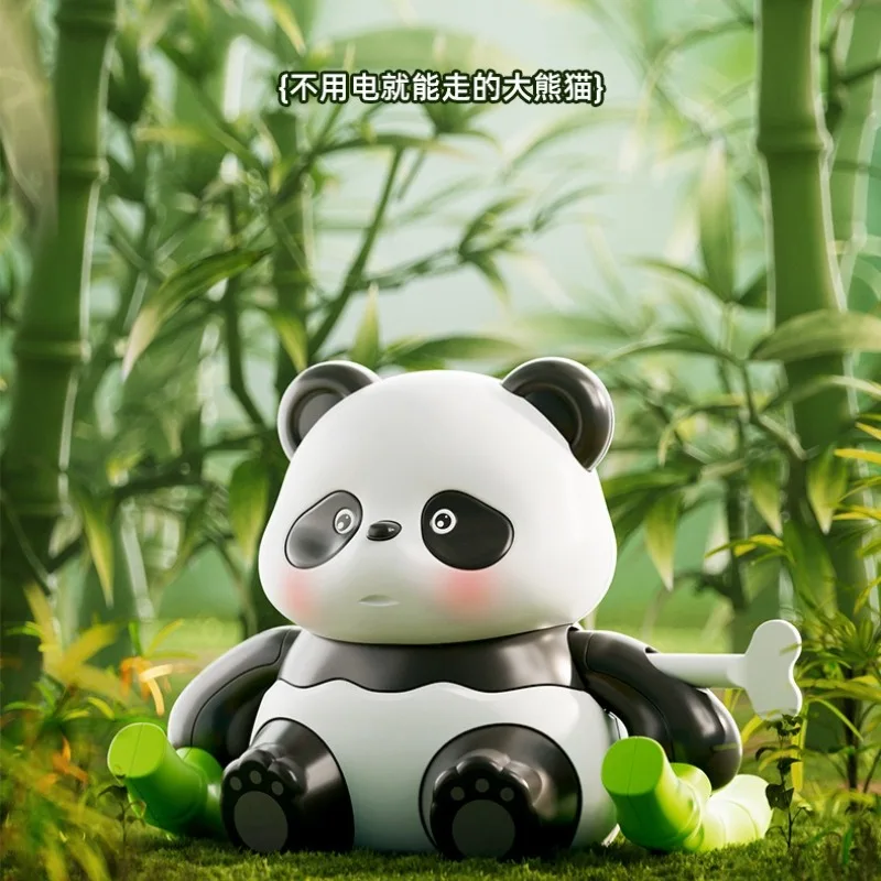 Cute Panda Wind Up Toys Cartoon Guide Crawling Animal Panda Parent-child Interaction Clockwork Toys for Children Birthday Gifts