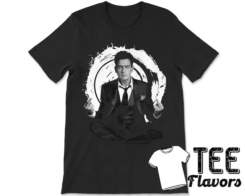 

Charlie Sheen Meditation FU Tee / T-Shirt