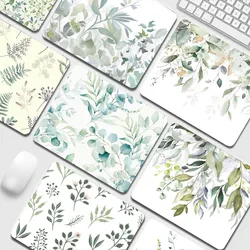 Green Leaf Plant Non-slip Lockedge Gaming Mouse Pad Gamer Desk Mat Keyboard Pad Decoration Mause Pad for PC Mouse Carpet