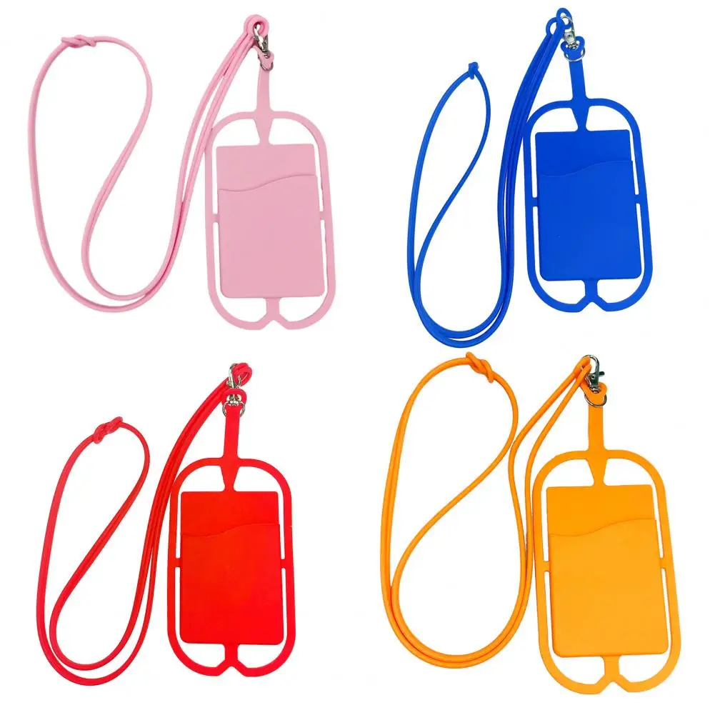 Silicone Anti-Roubo Cordão do Telefone Móvel, Suporte do Cartão Lanyard, Anti-Fall, Leve, Pescoço Pendurado Strap, Junta