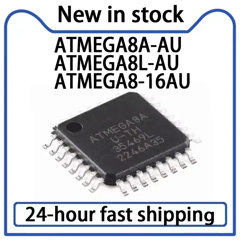5PCS New ATMEGA8A-AU ATMEGA8-16AU ATMEGA8L-AU ATMEGA8A ATMEGA8L ATMEGA8 ATMEGA TQFP32 IC MCU Chip Stock