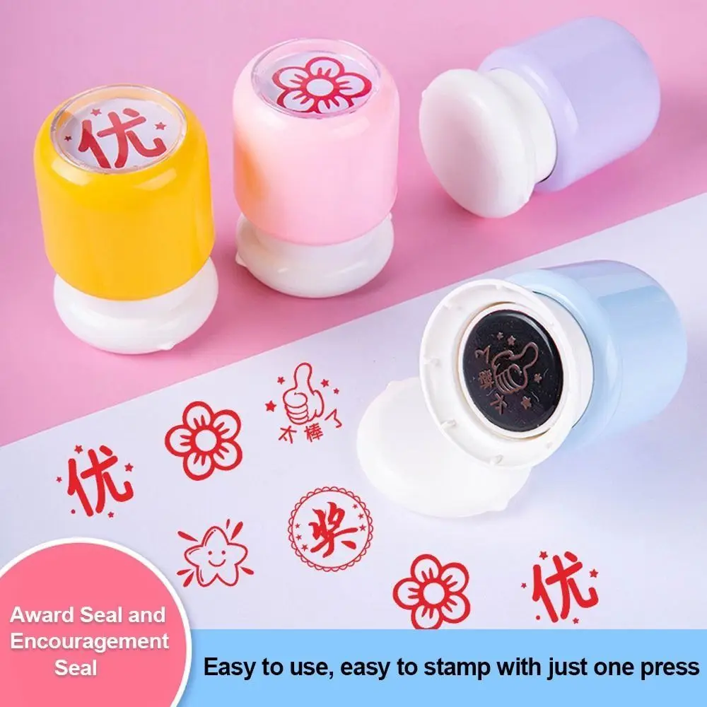 DIY Stamper Teacher's Seal Durable Design Reward Comments Children's Reward Seal Praise Comments Encouragement Comments