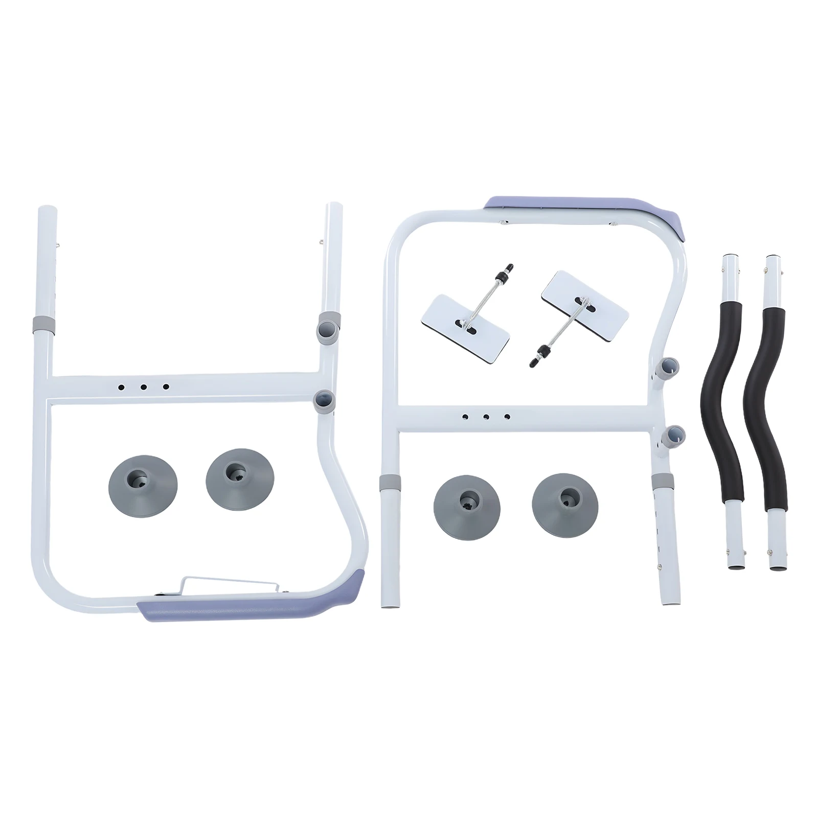 Guide di sicurezza per WC, carico da 330 libbre, lunghezza regolabile in altezza, piedini filettati in acciaio al carbonio per anziani, incinti, disabili, bagno