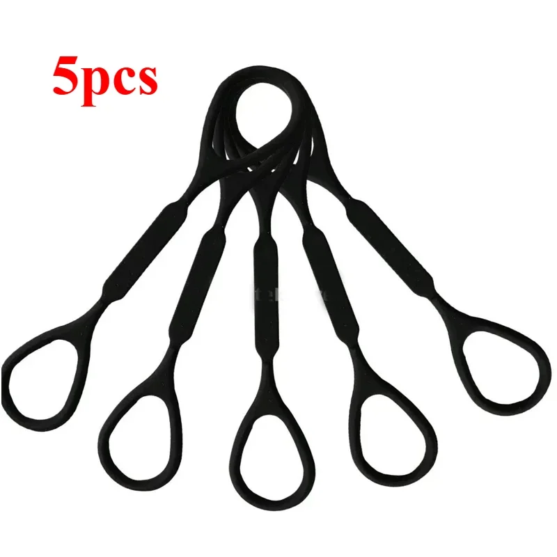 Accesorios para instrumentos de trompeta: cordón de tracción de anillo de mano, banda elástica de anillo de mano fija, cubierta antideslizante de anillo de mano, 5 uds.