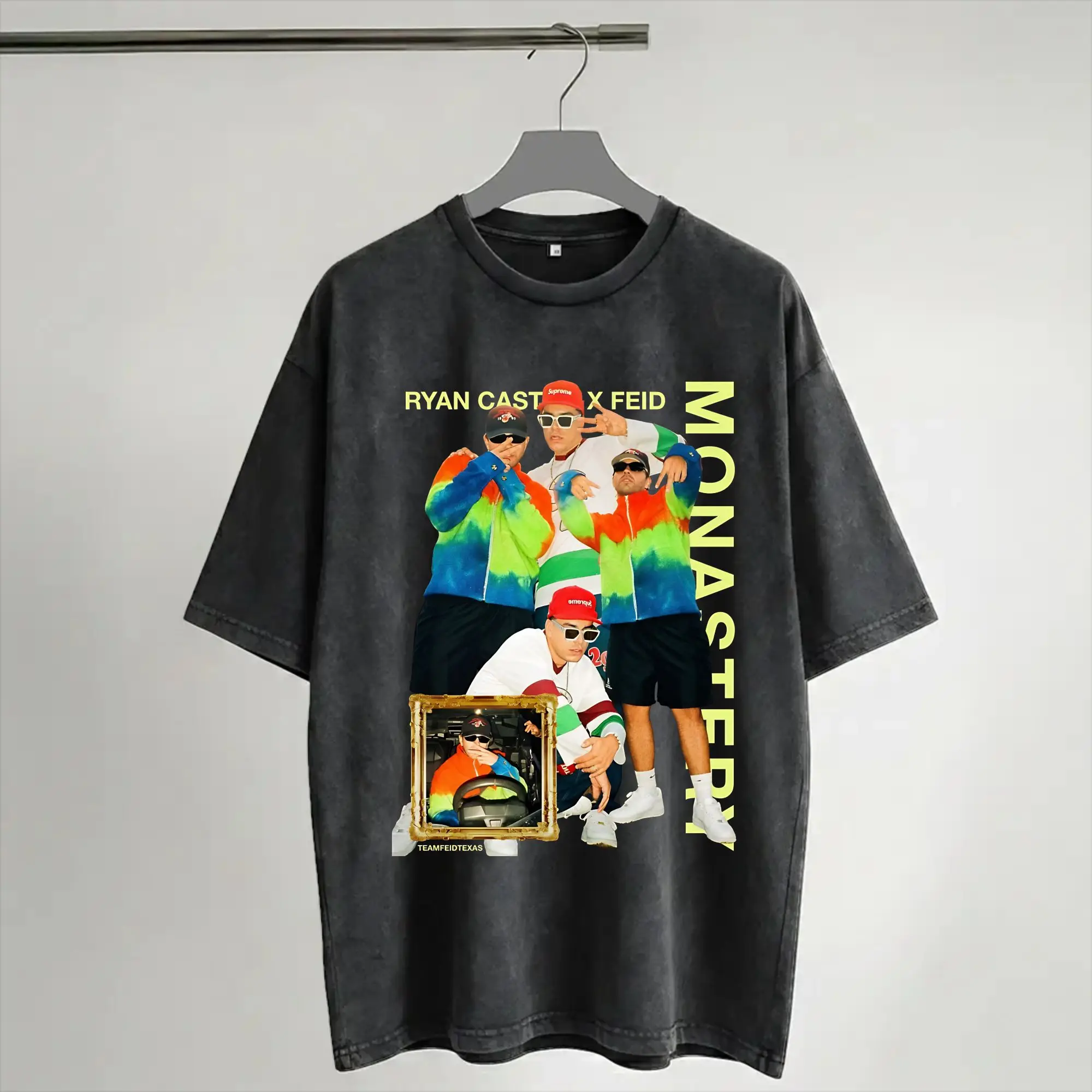  Ryan Castro Album Tour 2026 Apparel Washed T Shirt for Men Women Streetwear Hip Hop T-Shirt Summer  Tees Tops Short Sleeve