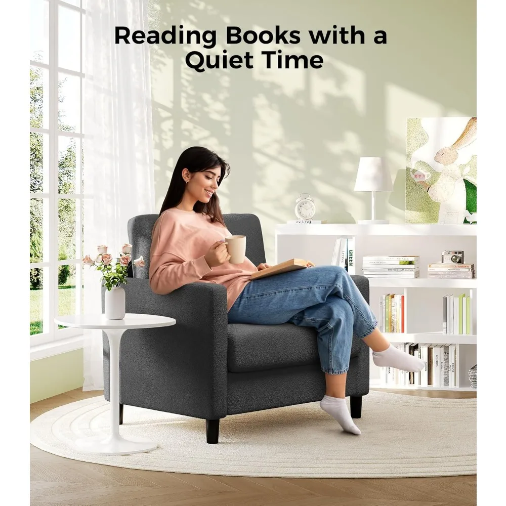 كراسي غرفة المعيشة - كراسي مريحة لقراءة غرفة النوم، إعداد بدون أدوات، تصميم من جميع الخشب #6