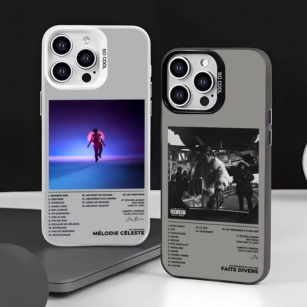 Singer J-Jey Brownie Phone Case For iPhone 17 16 15 14 13 12 11 Pro Max Air Matte Laser Aurora Shockproof Phone Case