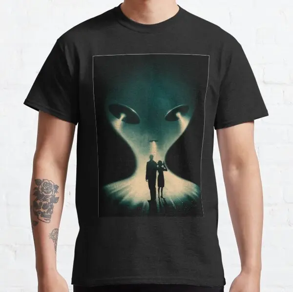 The Truth is 8-bit vintage sci fi The X-Files movie The truth is out there ufo space alien printed T-Shirt plus size clothing