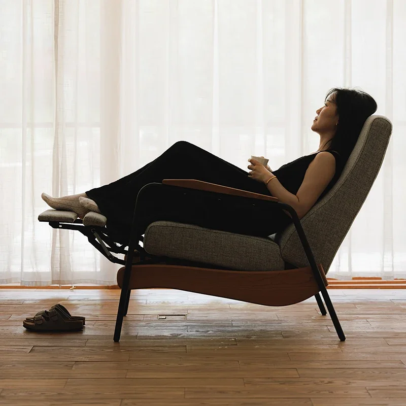 Chaise fonctionnelle, canapé simple multifonctionnel médiéval, chaise paresseuse de salon en tissu, chaise de loisirs inclinable