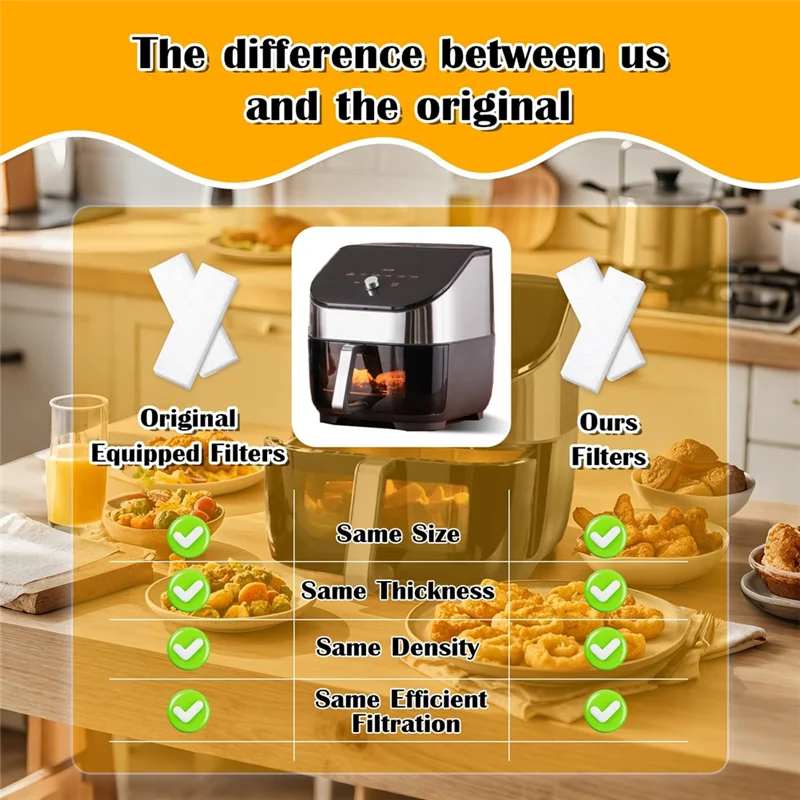 مرشحات لـ Instant Vortex Plus 6 Quart وعاء فوري ملحقات مقلاة الهواء مرشحات مقلاة الهواء-A58E