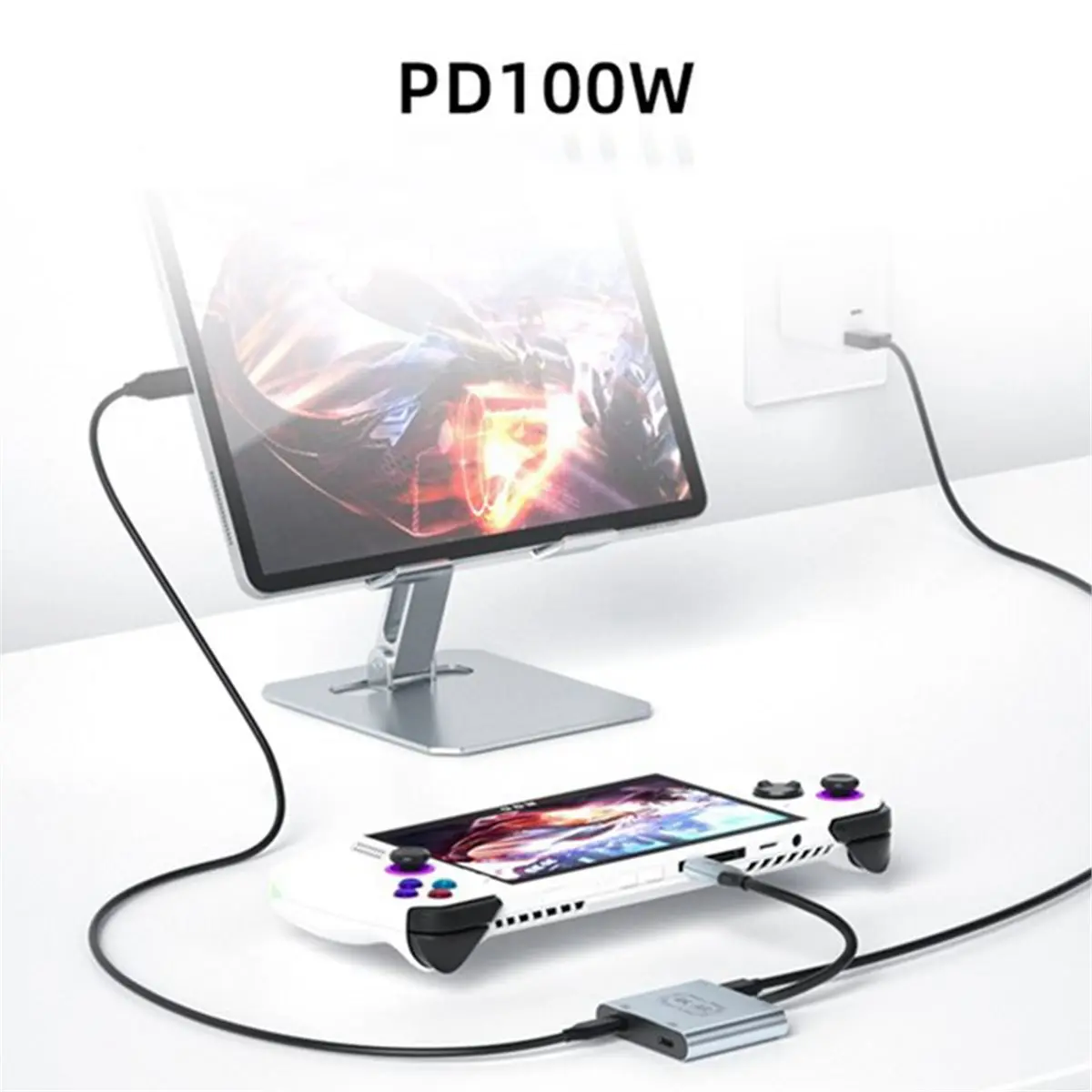 2Pcs AR Glasses Docking Hub USB C Type-C to AR Glasses Charging Adapter PD100W Fast Charge for AR Glasses