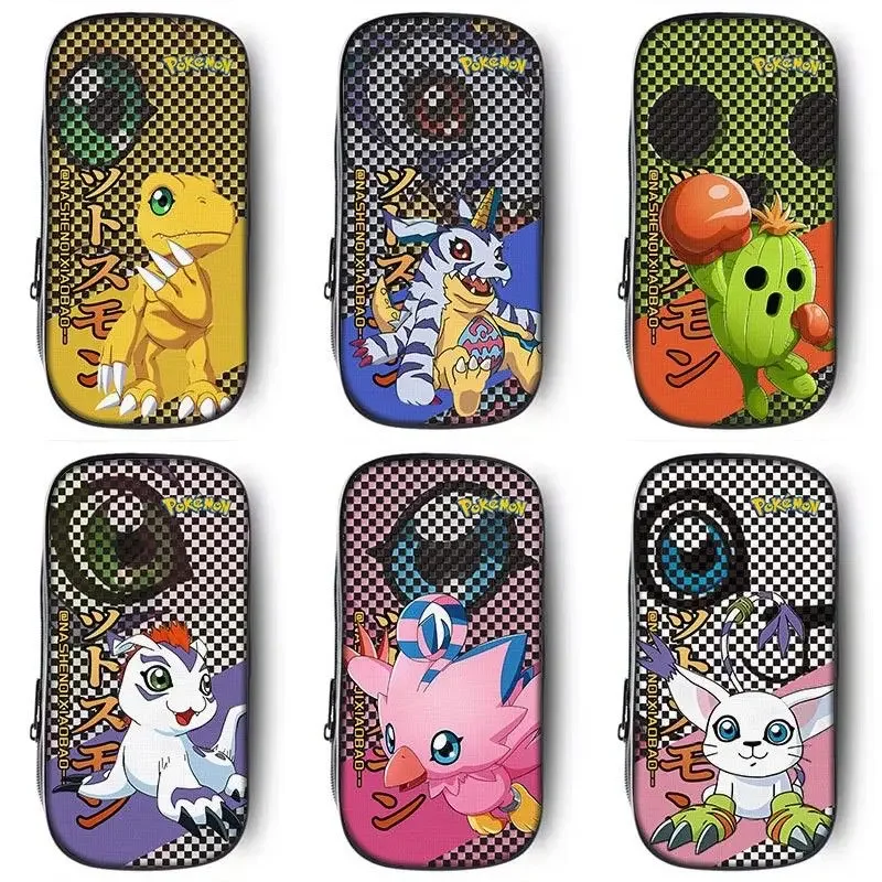 Digimon animation peripheral cartoon print pencil bag student large capacity pencil bag boys and girls stationery pencil bag