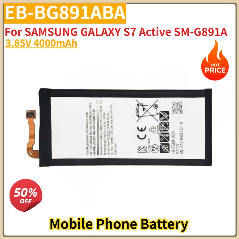 

EB-BG891ABA High Quality Phone Battery 3.85V 4000mAh For SAMSUNG GALAXY S7 Active SM-G891A Brand New Replacement Battery